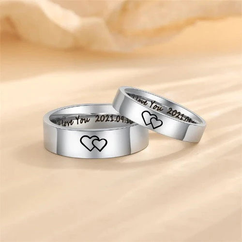 Engraved Silver Ring Single | 92.5 Pure Silver Name Ring