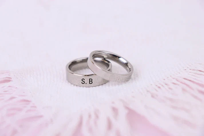 Engraved Silver Ring Single | 92.5 Pure Silver Name Ring