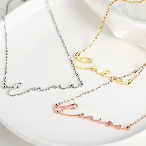 Signature Font Name Necklace