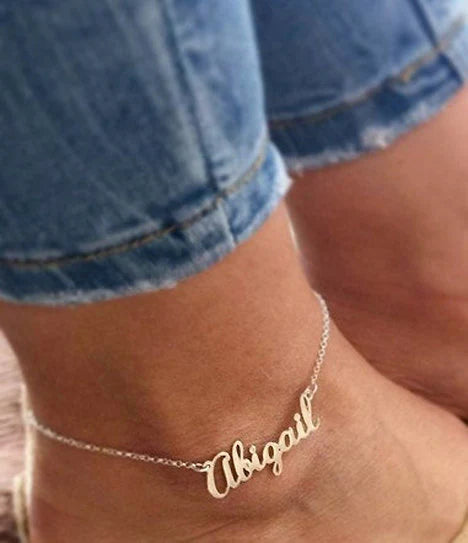 Stylish Name Anklet