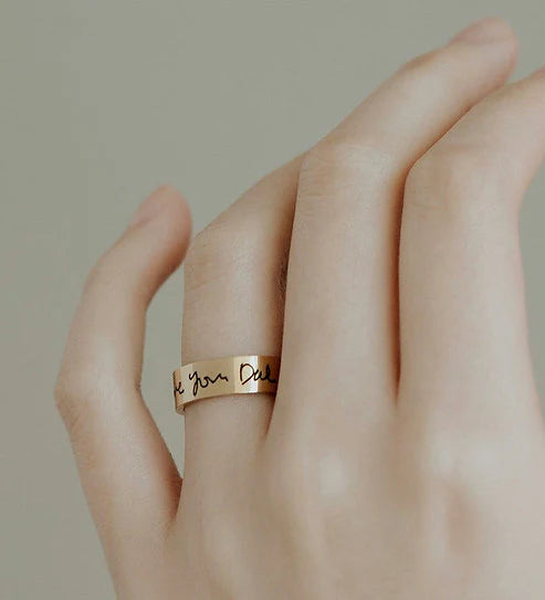Adjustable Engraved Rings
