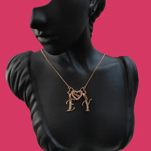 Love Stone Initial Necklace