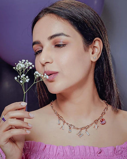 Alphabet Neck Chain | AmericanDiamond Necklace