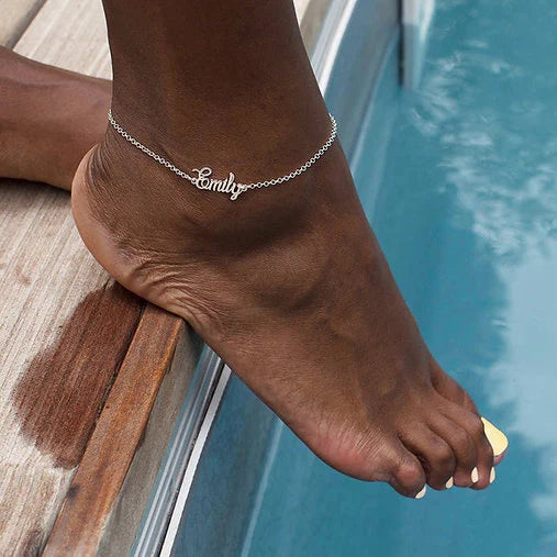 Stylish Name Anklet