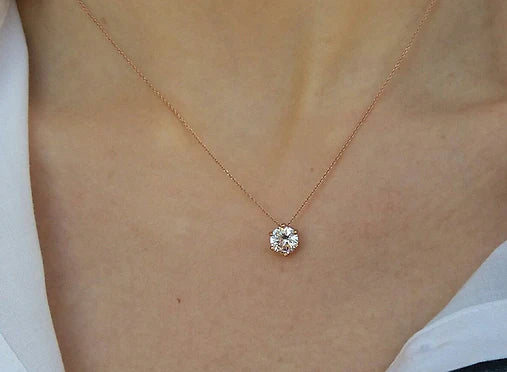 Single Stone Necklace (A.D STONE)