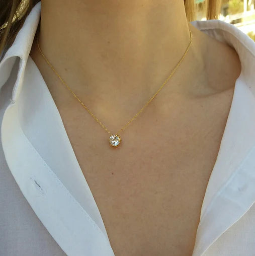 Single Stone Necklace (A.D STONE)